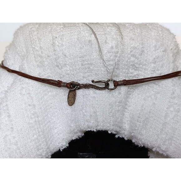 Vintage Satya 925 Signed Sterling Silver Flower Charms Layered Necklace 15-17 in - Picture 3 of 9